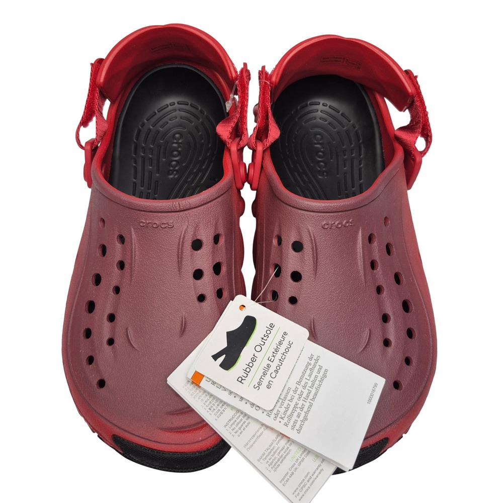Crocs Echo Gum Ro Clogs Court Red Fade Women's Size 9 Shoes Rubber Outsole
